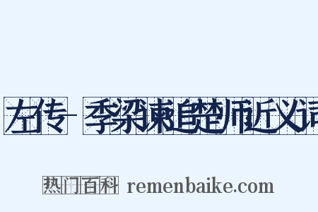 左传-季梁谏追楚师近义词是什么意思的图片